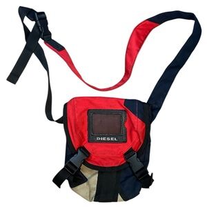Diesel Red and Black Men's Messenger Bag